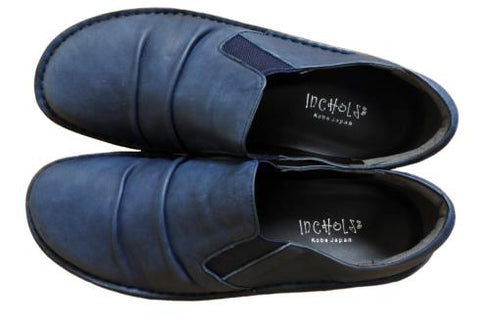 【インコルジェ8303 ネイビー】くしゅっとかわいい脱ぎ履きらくらくシューズ